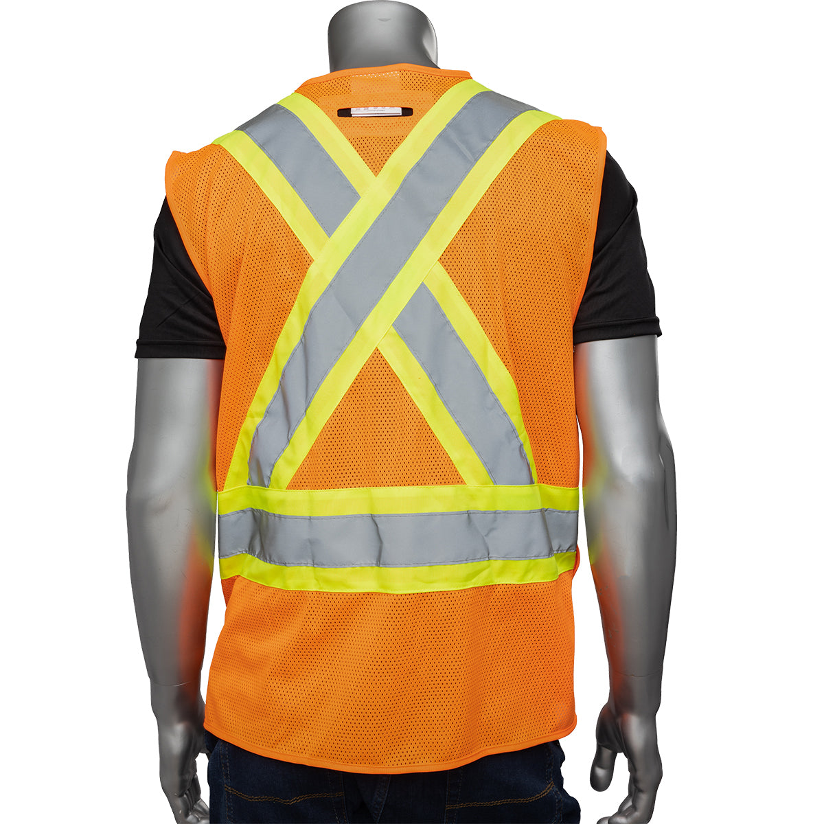 Tear Away Surveyor Style Vest with Mesh Back, CSA Z96 Class 2