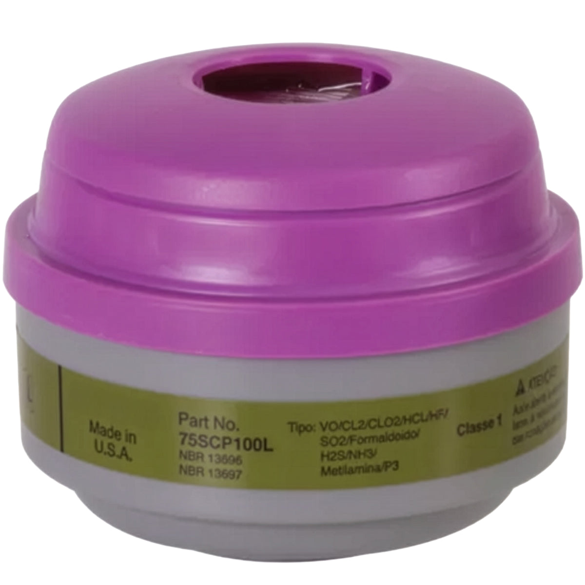 North 75SCP100L Multi-Contaminent P100 Respirator Cartridge Black Respiratory Safety
