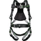 Miller RDT-QC-B Premium Full-Body Harness with DualTech Webbing, 5 Points of Adjustment, with Back D-Ring, and Removable Belt, with Quick-Connect Chest & Leg Buckles Black Fall Protection