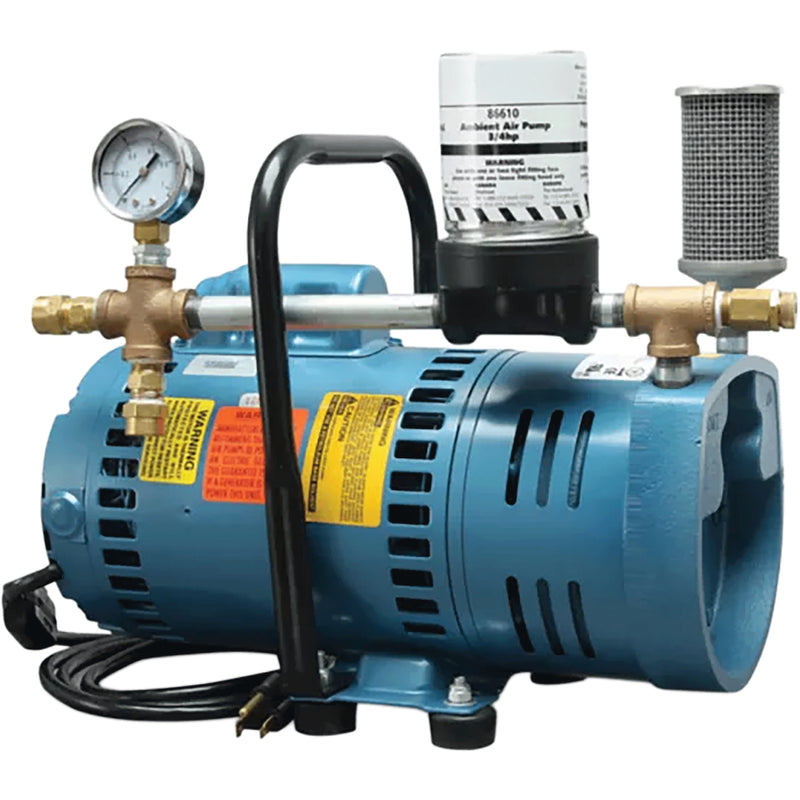 North 86610 Supplied Air Pump (3/4 HP) - 2 Person Black Respiratory Safety