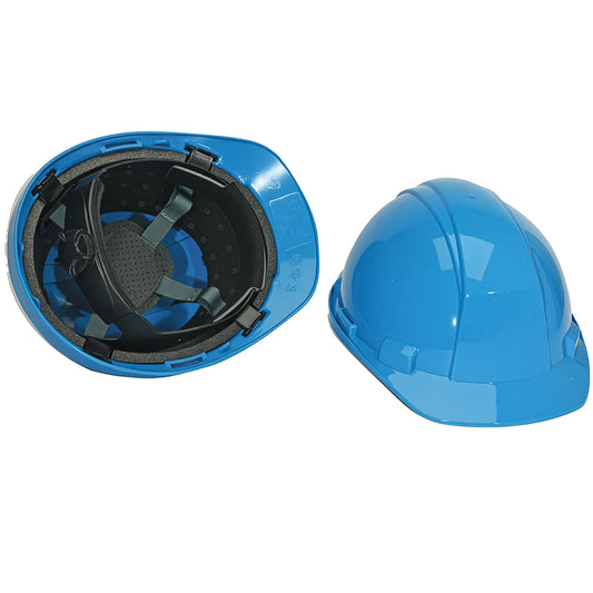 North A89R Type II, Cap Style Hard Hat with HDPE Shell, 4-Point Textile Suspension and Wheel Ratchet Adjustment Blue Head Protection