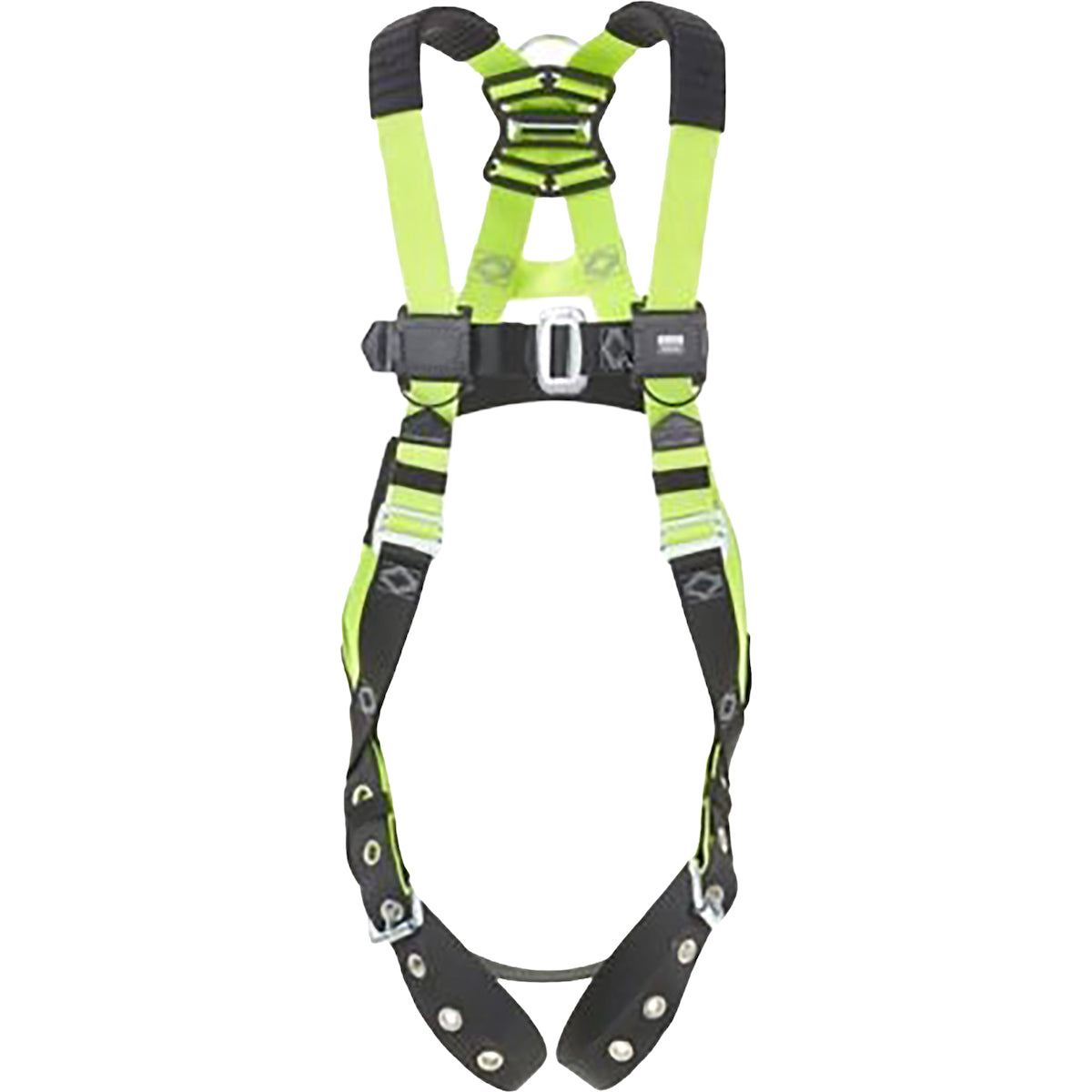 Miller H5ISP31100 Industry Standard Full-Body Harness, with 5 Points of Adjustment, with Back D-Ring, and Mating Chest Buckles & Tongue Leg Buckles Green Fall Protection