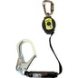 Miller MTL-OHW1-02 Single Web Personal Fall Limiter, Vectran Webbing, Steel Carabiner, Steel Locking Rebar Hook Black Fall Protection