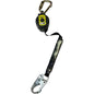 Miller MTL-OHW1-07 Single Web Personal Fall Limiter, Vectran Webbing, Aluminum Carabiner, Aluminum Locking Snap Hook Black Fall Protection
