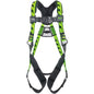 Miller ACA-QC Premium Breathable Full-Body Harness, with Lightweight Aluminum Hardware, 5 Points of Adjustment, with Back D-Ring, and Quick-Connect Chest & Leg Buckles Green Fall Protection