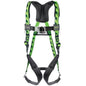 Miller ACF-QC Premium Breathable Full-Body Harness, with Steel Hardware, 5 Points of Adjustment, with Back / Front D-Rings, and Quick-Connect Chest & Leg Buckles Green Fall Protection