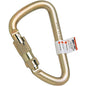 Miller 17D-1 Double-Action Twist-Lock Carabiner, Steel, 1-in Gate Opening Silver Fall Protection