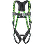 Miller AC-TB Premium Breathable Full-Body Harness, with Steel Hardware, 5 Points of Adjustment, with Back D-Ring, and Quick-Connect Chest Buckle & Tongue Leg Buckles Green Fall Protection