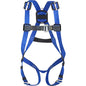 Miller 650K Flame-Resistant Kevlar/Nomex Full-Body Welding Harness, with 5 Points of Adjustment, with Back D-Ring, and Mating Chest & Leg Buckles Blue Fall Protection