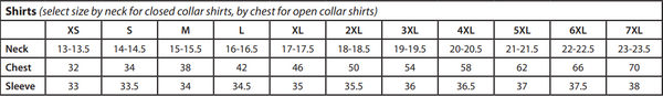 Sizing Chart