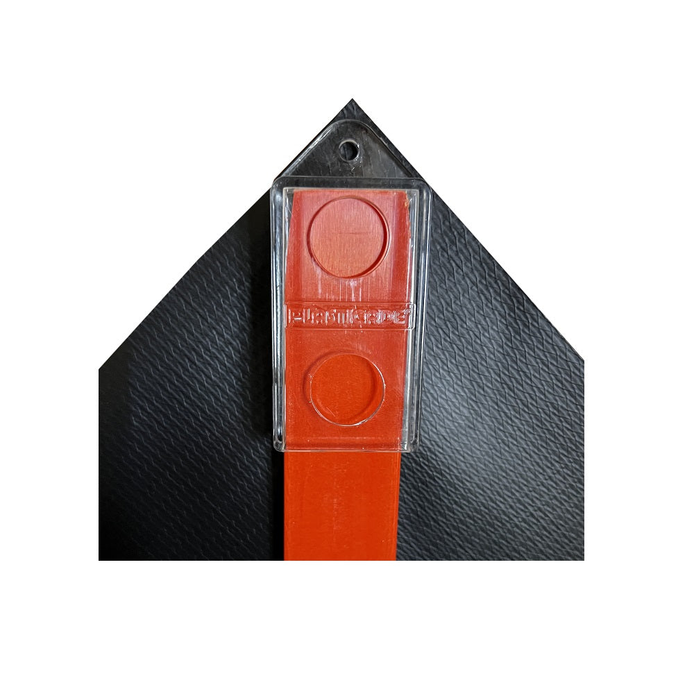 Plasticade Canada Left Lane Closed Ahead (TC-3L) Roll-Up Traffic Sign - Plastic pocket on non reflective vinyl sign - supplynow.ca