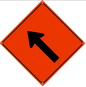 Roll-up Traffic Sign - Lane Closure Arrow
