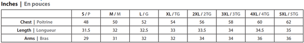 Sizing Chart