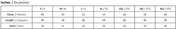 Sizing Chart