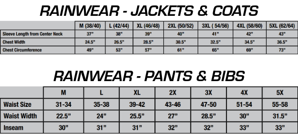 Sizing Chart