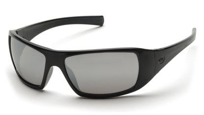 Pyramex Goliath SB5670D Safety Glasses - Black Frame Silver Mirror Lens - ANSI Z87.1+ CSA Z94.3 | Supplynow.ca