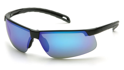 Pyramex Ever Lite SB8665D Safety Glasses - Black Frame Ice Blue Mirror Lens - ANSI Z87.1+ CSA Z94.3 | Supplynow.ca