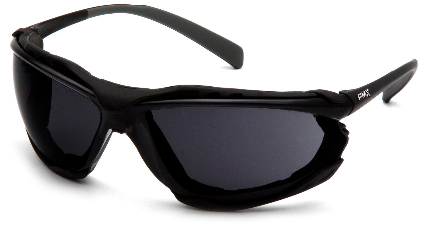 Pyramex Proximity SB9323ST Safety Glasses - Black Frame Dark Gray H2X Anti-Fog Lens - ANSI Z87.1+ CSA Z94.3 | Supplynow.ca