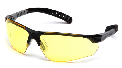 Pyramex Sitecore SBG10130D Safety Glasses - Black and Gray Frame Amber Lens - ANSI Z87.1+ CSA Z94.3 | Supplynow.ca