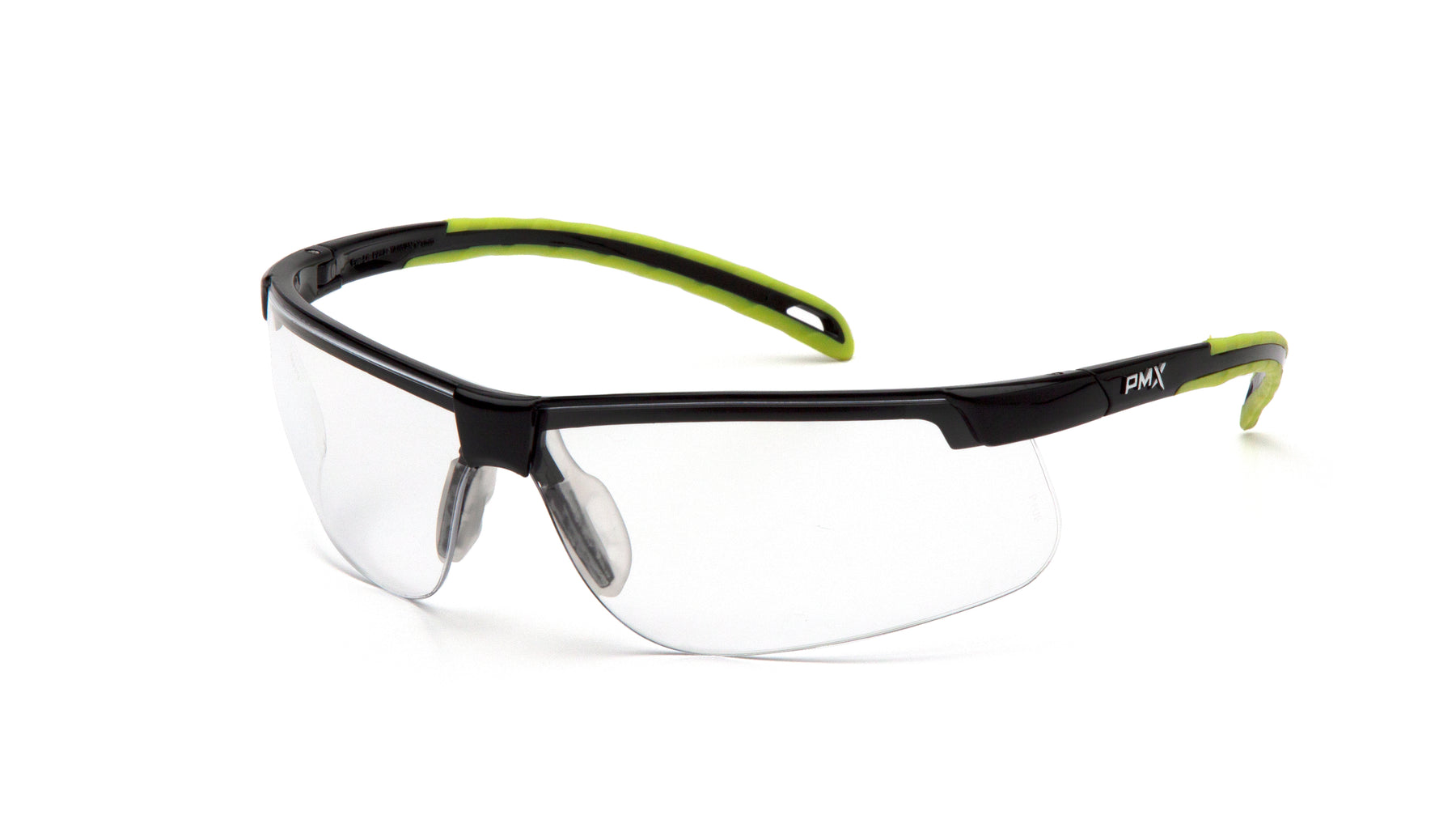 Pyramex Ever Lite SBL8610DTM Safety Glasses - Black/Lime Frame Clear H2MAX Anti-Fog Lens - ANSI Z87.1+ CSA Z94.3 | Supplynow.ca