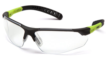 Pyramex Sitecore SGL10110D Safety Glasses - Gray and Lime Frame Clear Lens - ANSI Z87.1+ CSA Z94.3 | Supplynow.ca