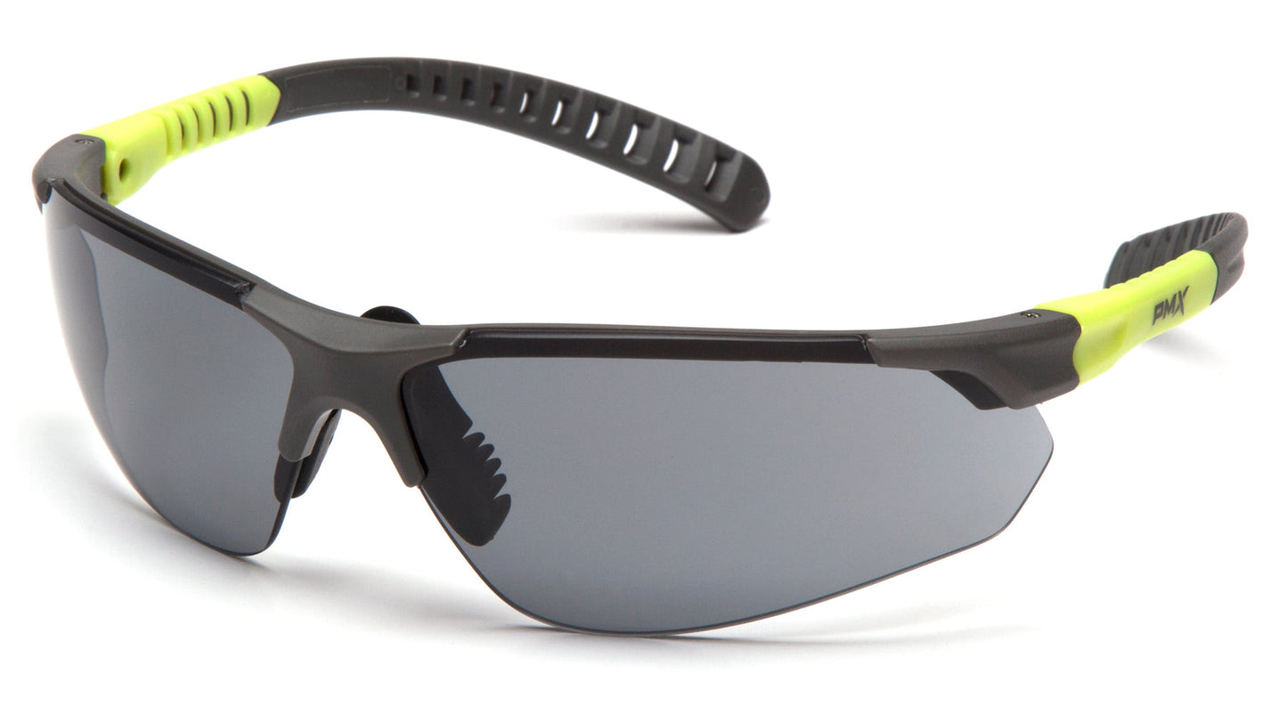 Pyramex Sitecore SGL10120D Safety Glasses - Gray and Lime Frame Gray Lens - ANSI Z87.1+ CSA Z94.3 | Supplynow.ca