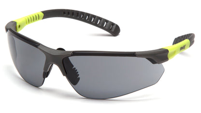 Pyramex Sitecore SGL10120D Safety Glasses - Gray and Lime Frame Gray Lens - ANSI Z87.1+ CSA Z94.3 | Supplynow.ca