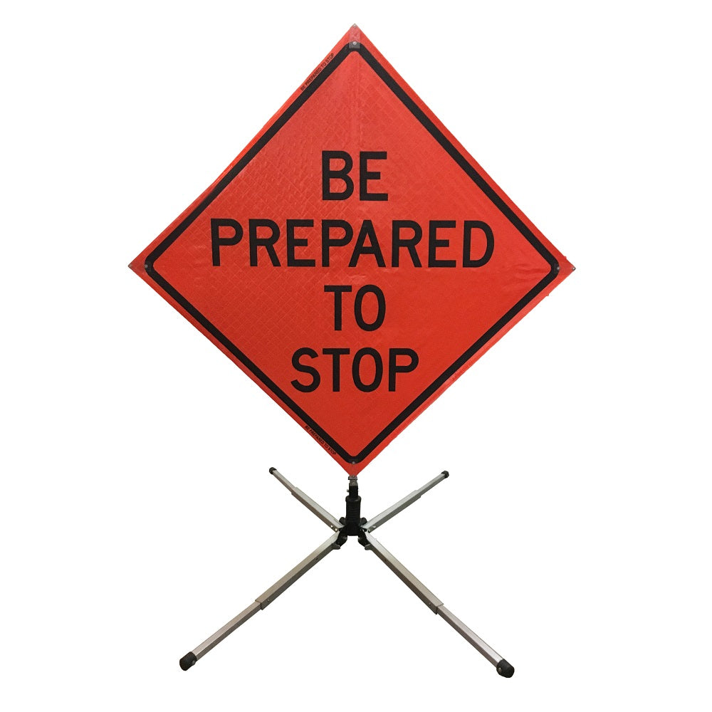 SS310A Compact Single Spring Sign Stand Aluminum