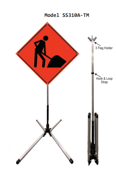 ONTARIO SINGLE SPRING SIGN STAND FOR 36” ROLL-UP SIGNS