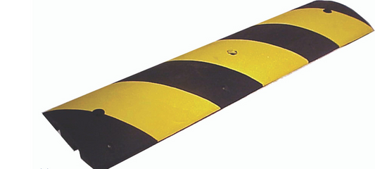 Speed Bumps with Yellow and Black Stripes