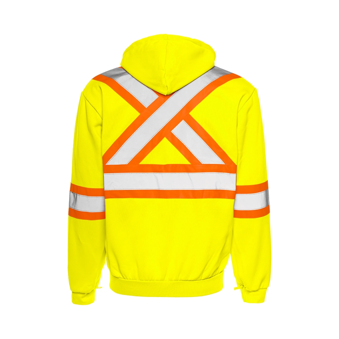 High Visibility Safety Hoodie with Detachable Hood, 4" Reflective Tape