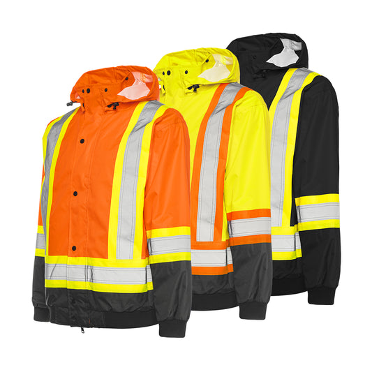 3-in-1 Winter High Visibility Safety Jacket, 4" Reflective Tape
