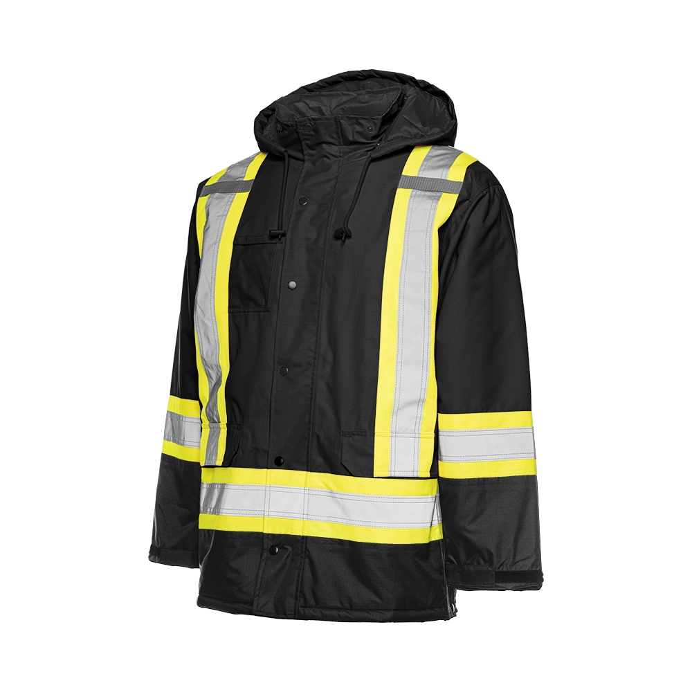 Winter High Visibility Safety Parka, 4" Reflective Tape