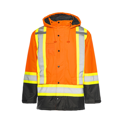 Winter High Visibility Safety Parka, 4" Reflective Tape