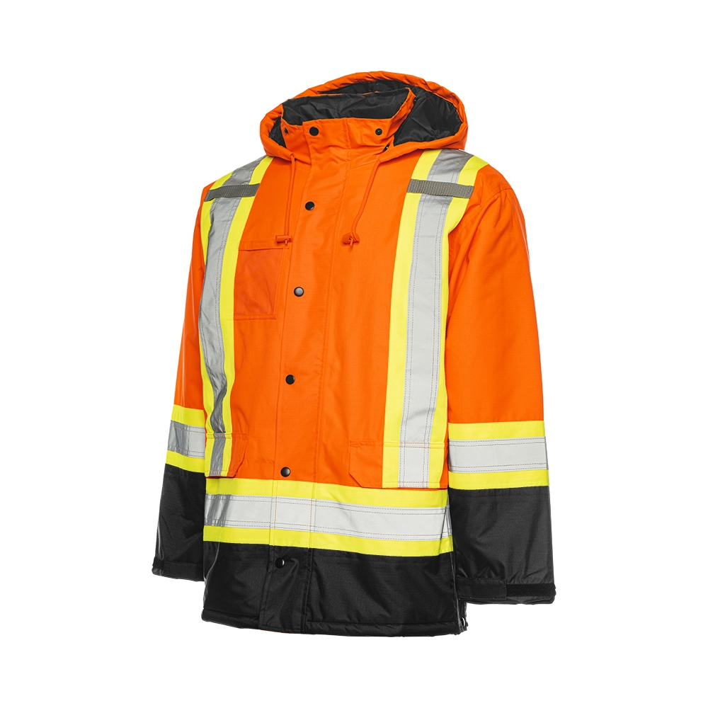 Winter High Visibility Safety Parka, 4" Reflective Tape