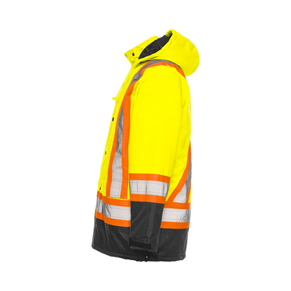 Winter High Visibility Safety Parka, 4" Reflective Tape