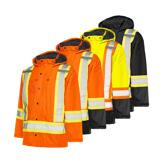 Winter High Visibility Safety Parka, 4" Reflective Tape