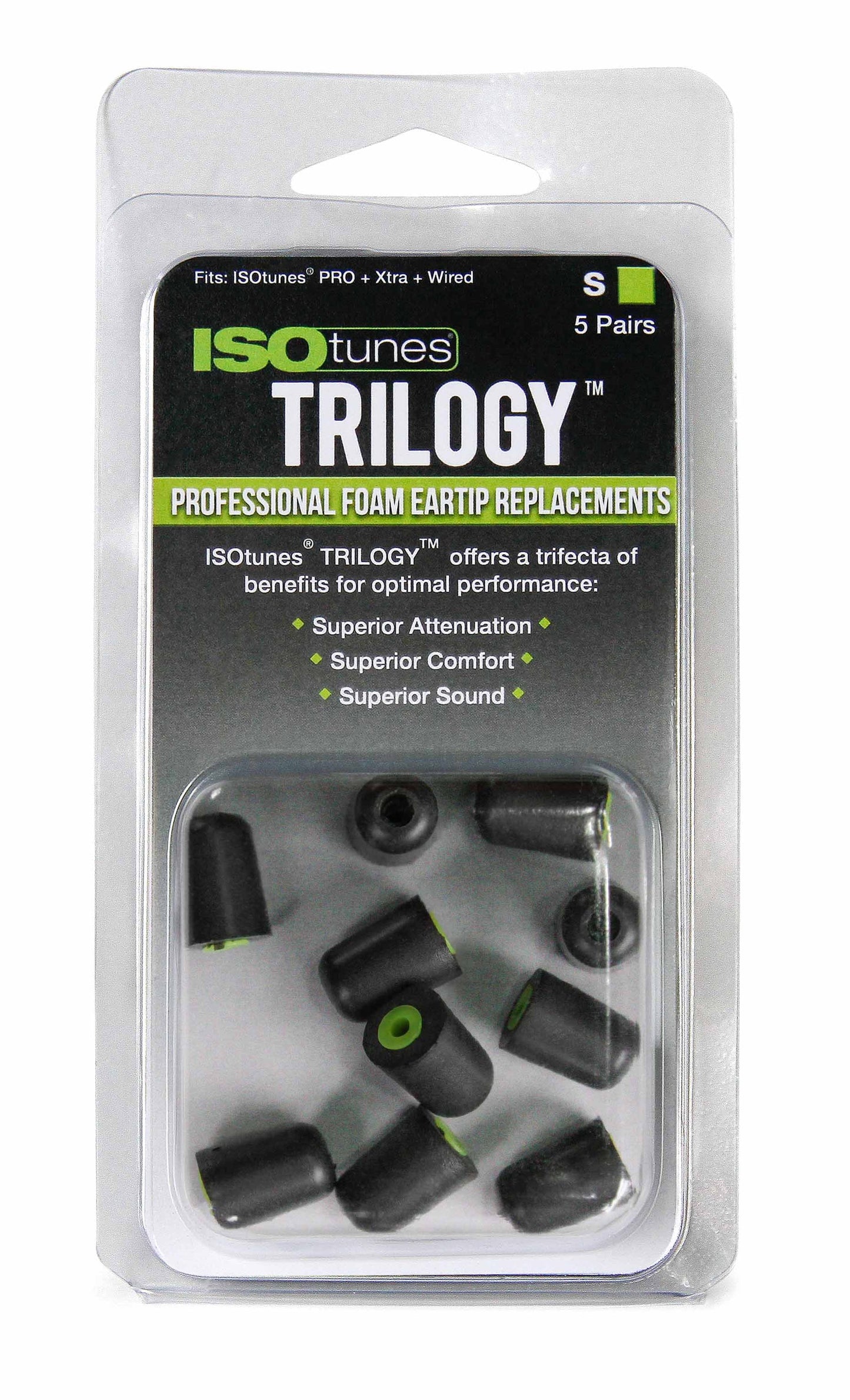 IsoTunes Trillogy Replacement Foam Ear Tips