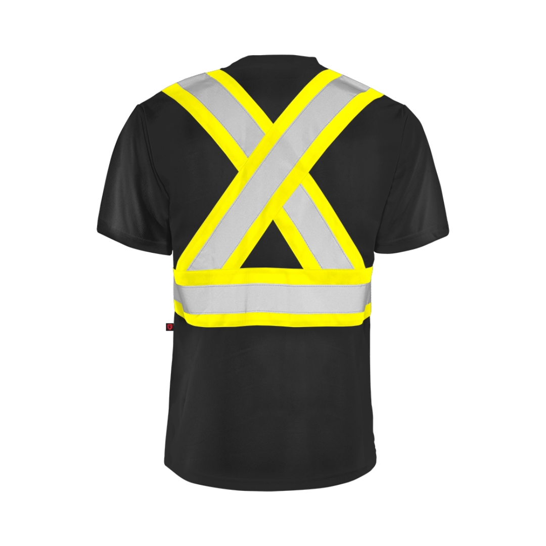 High Visibility Safety T-Shirt, Polyester, 4" Reflective Tape