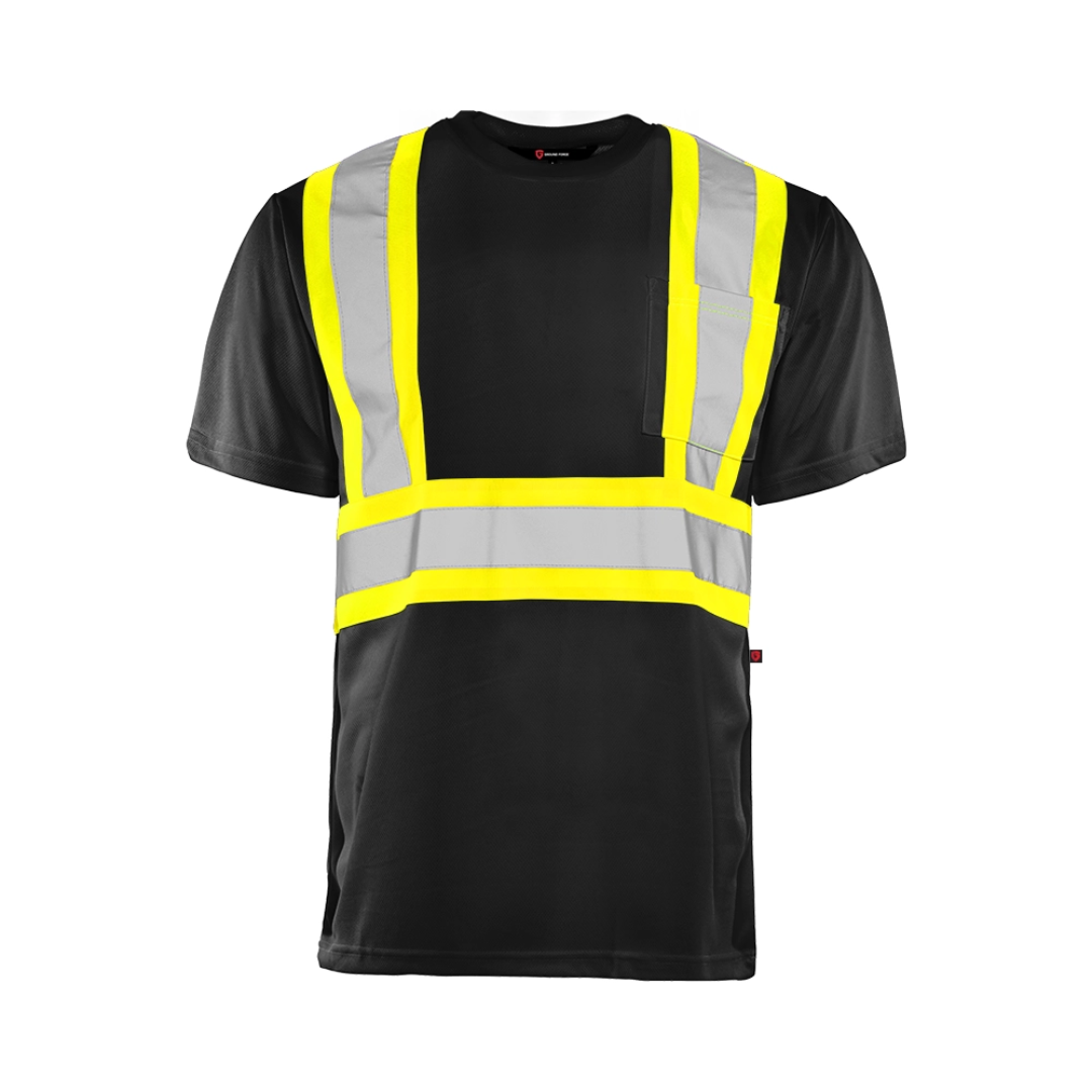 High Visibility Safety T-Shirt, Polyester, 4" Reflective Tape