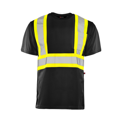 High Visibility Safety T-Shirt, Polyester, 4" Reflective Tape