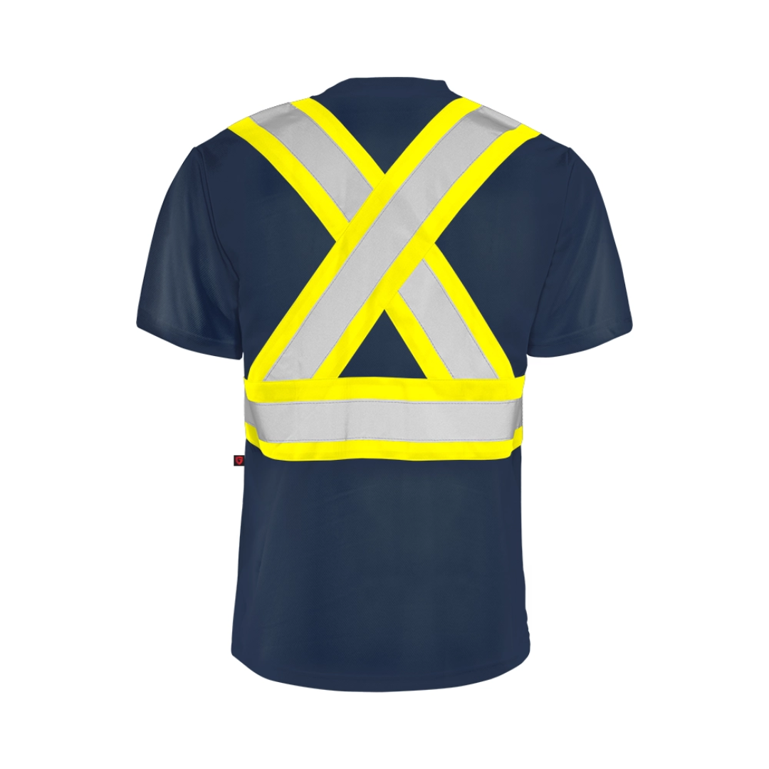 High Visibility Safety T-Shirt, Polyester, 4" Reflective Tape