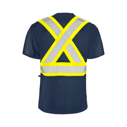 High Visibility Safety T-Shirt, Polyester, 4" Reflective Tape