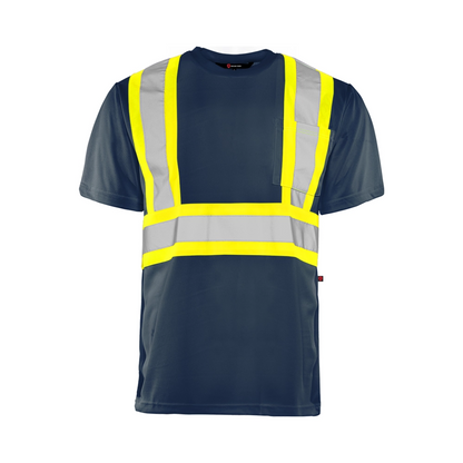 High Visibility Safety T-Shirt, Polyester, 4" Reflective Tape