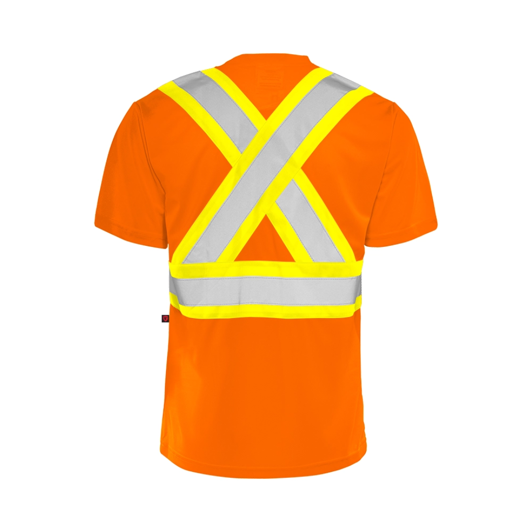 High Visibility Safety T-Shirt, Polyester, 4" Reflective Tape