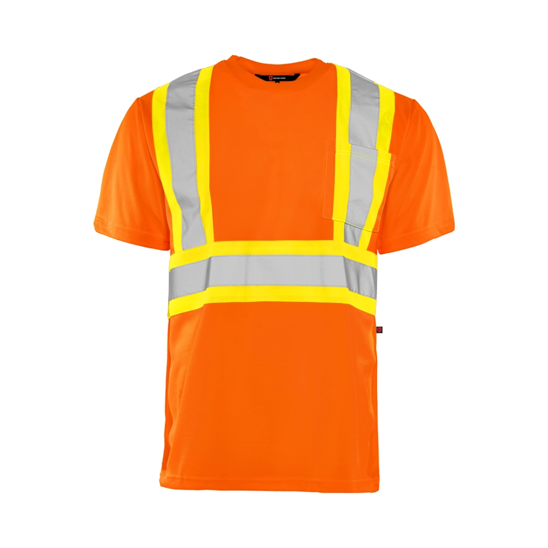 High Visibility Safety T-Shirt, Polyester, 4" Reflective Tape