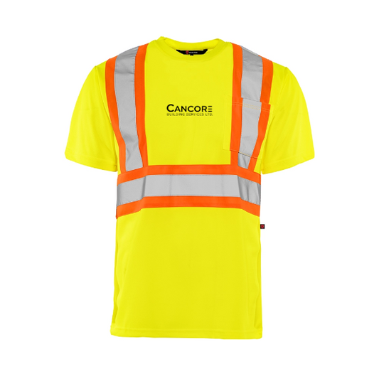 Cancore - High Visibility Safety T-Shirt, Polyester, 4" Reflective Tape
