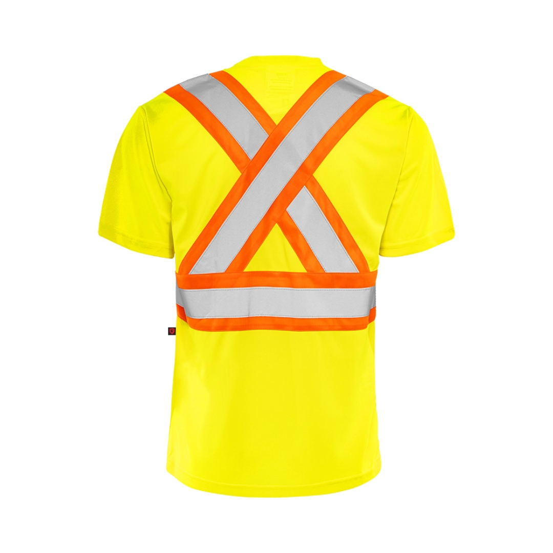 High Visibility Safety T-Shirt, Polyester, 4" Reflective Tape