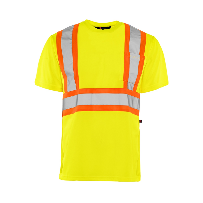 High Visibility Safety T-Shirt, Polyester, 4" Reflective Tape