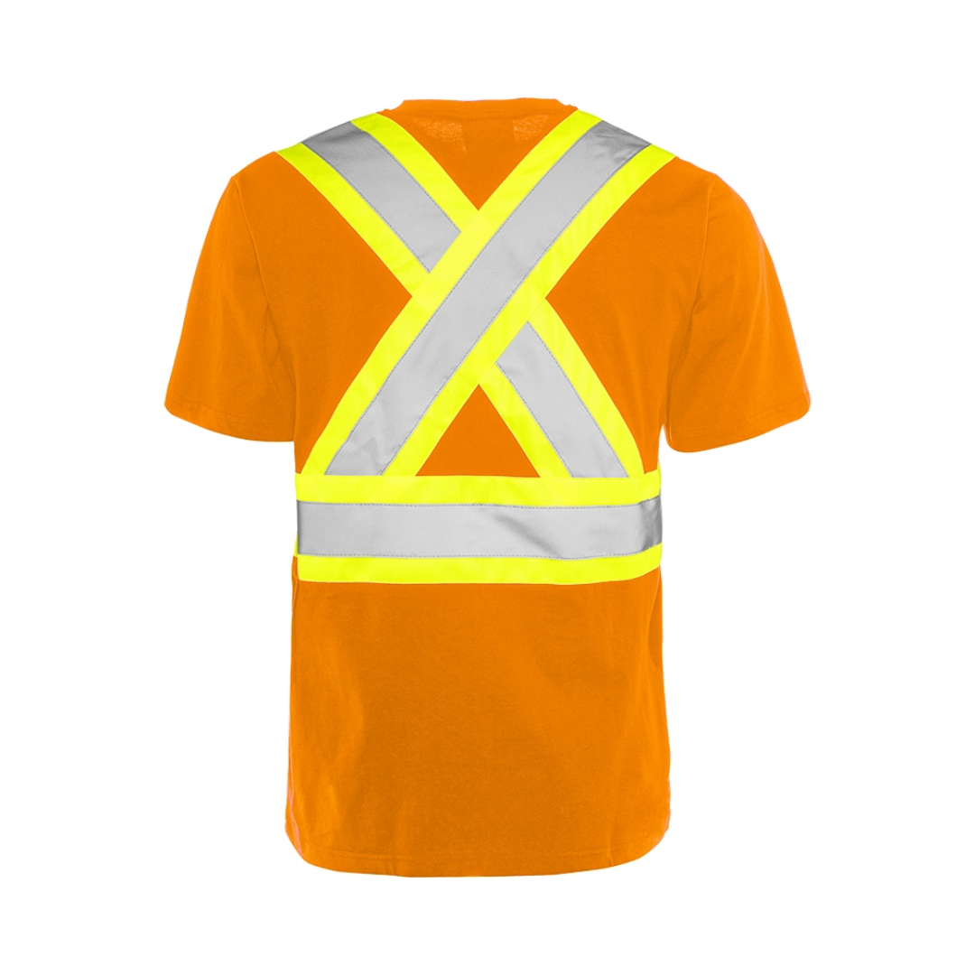 High Visibility Safety T-Shirt, Cotton, 4" Reflective Tape